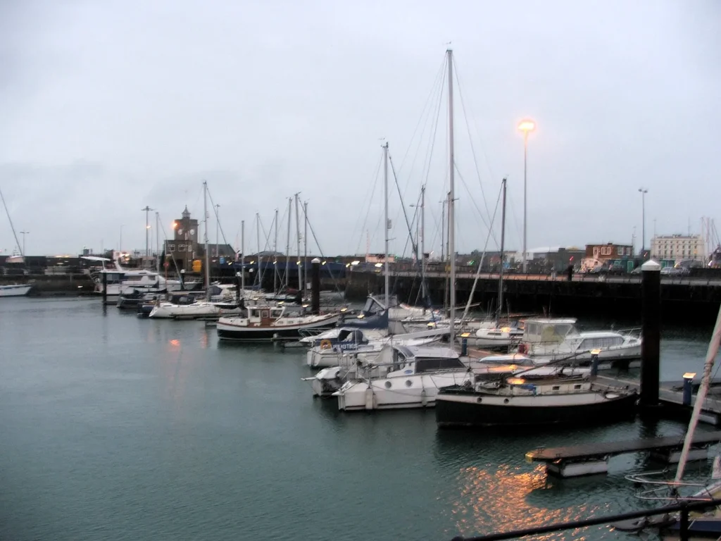 Yachts moored in Wellington Dock at Dover Marina, England