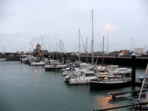 Yachts moored in Wellington Dock at Dover Marina, England